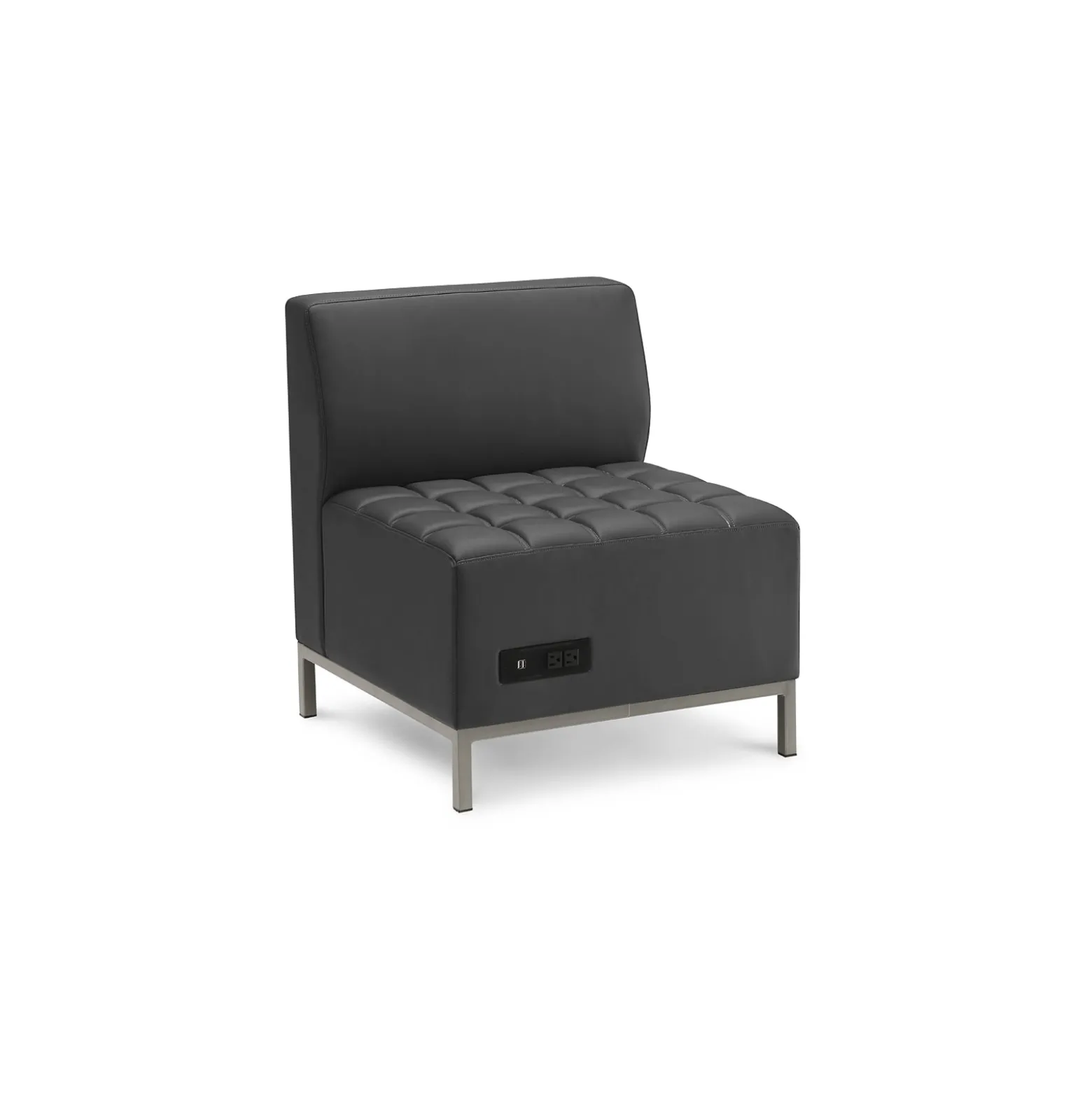 Traffic Modular Seating Armless Guest Chair with Power Outlets