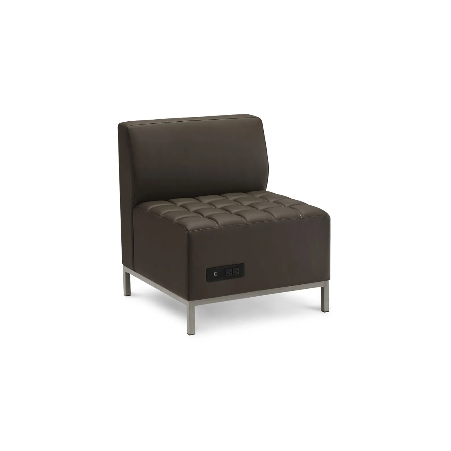 Traffic Modular Seating Armless Guest Chair with Power Outlets