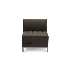 Traffic Modular Seating Armless Guest Chair with Power Outlets