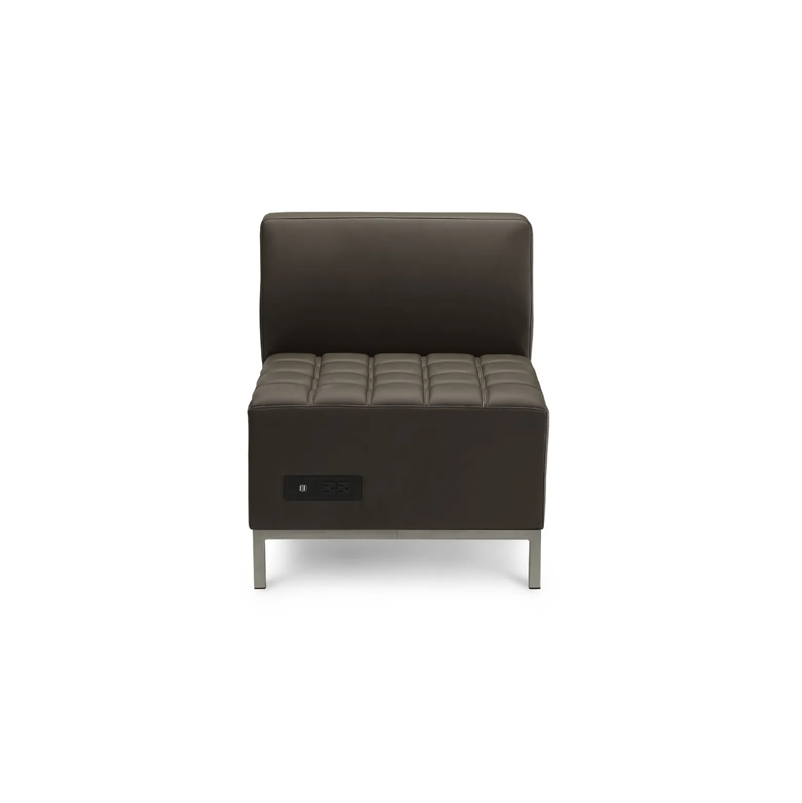 Traffic Modular Seating Armless Guest Chair with Power Outlets