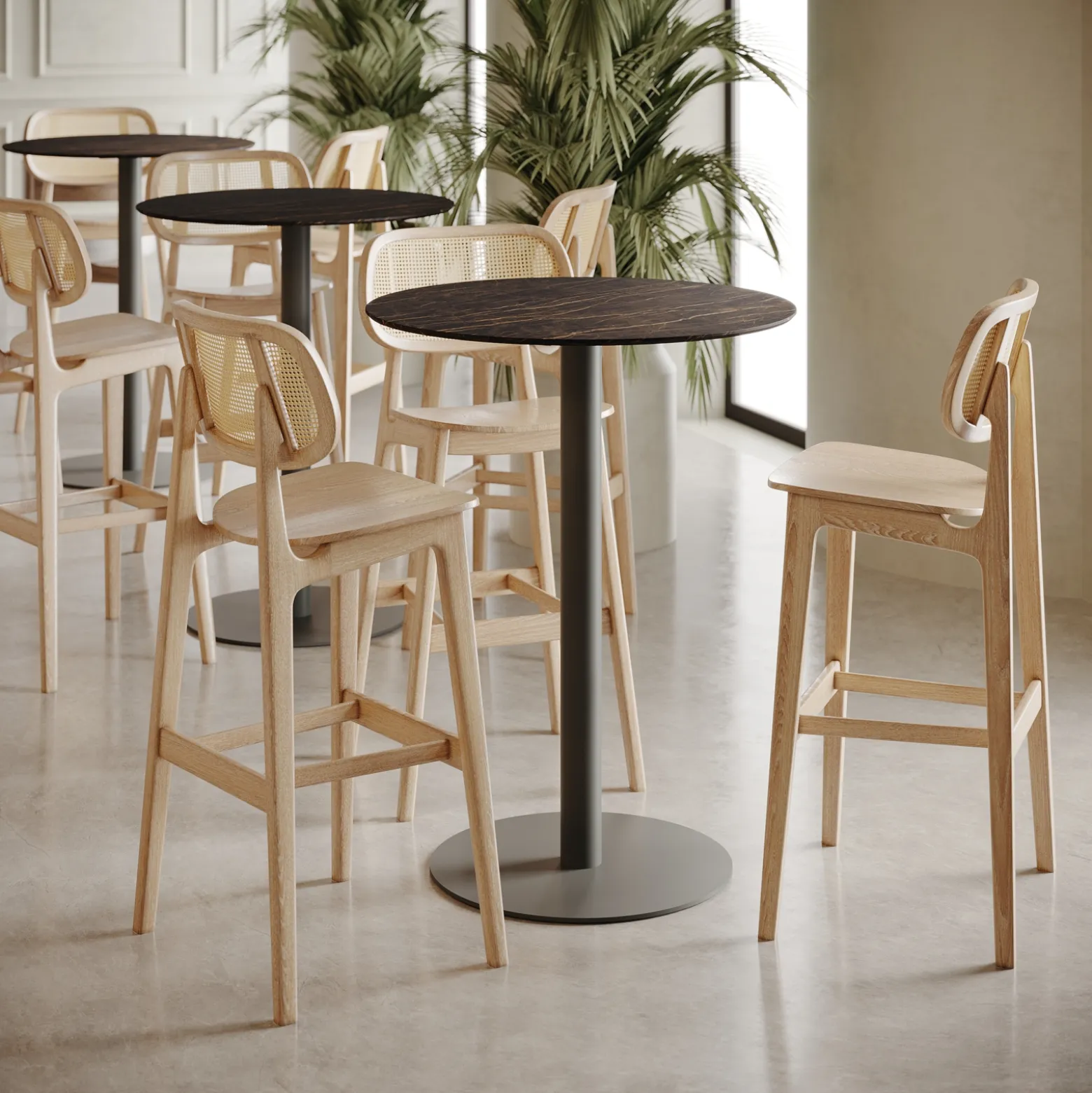 Trellex Round Table 24"Dx42"H