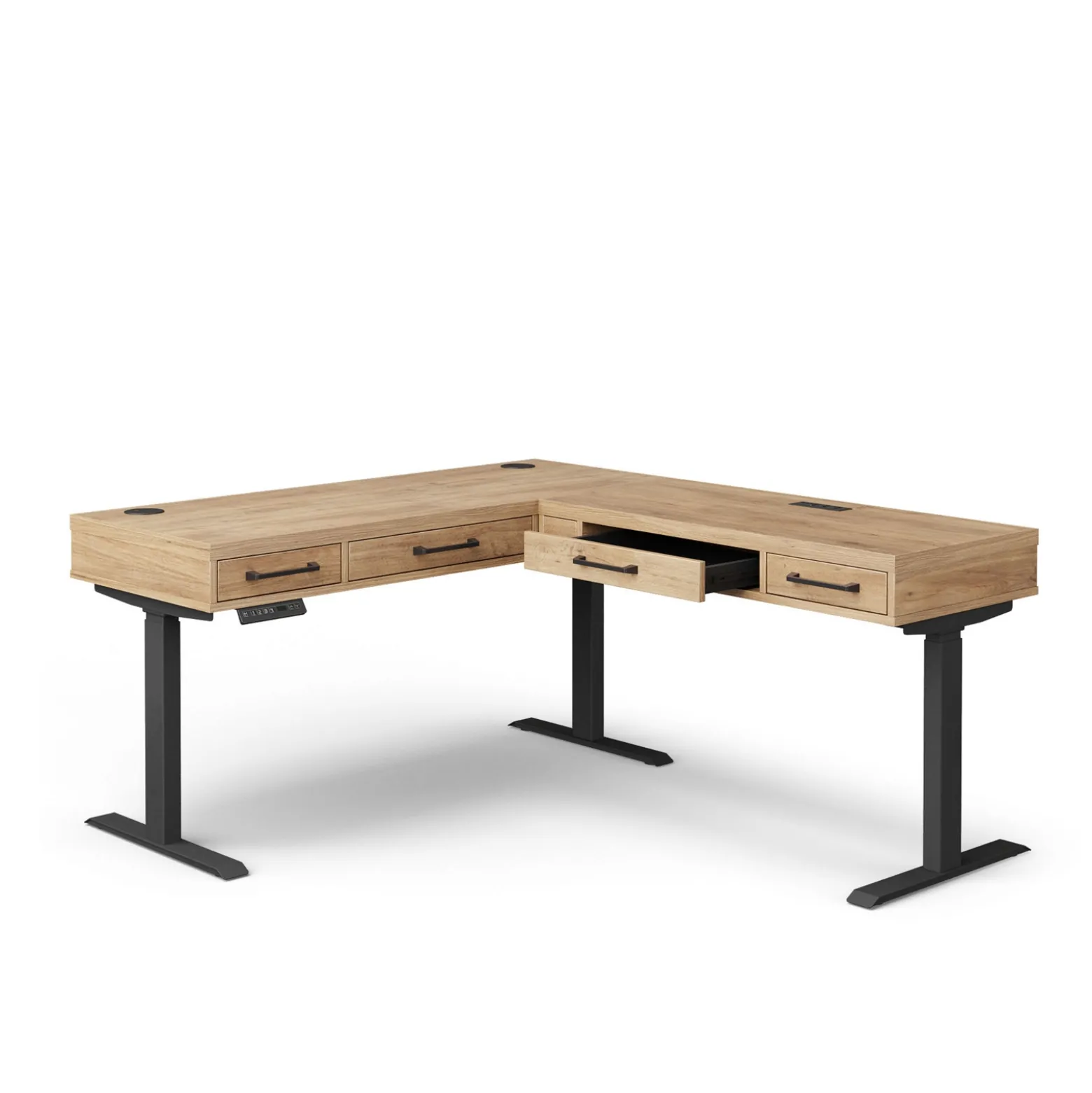 Trenton Adjustable-Height L-Desk w/ Right Return