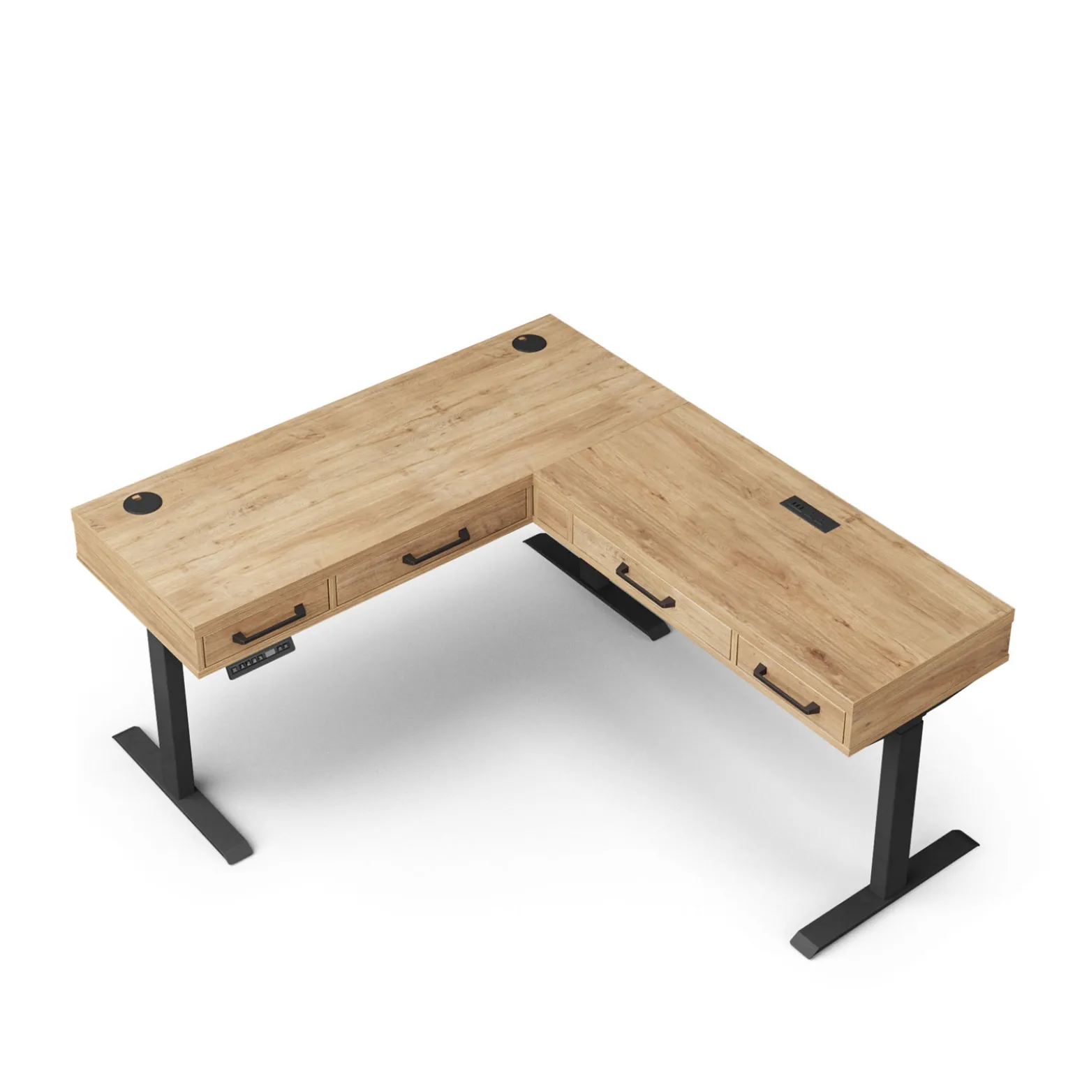 Trenton Adjustable-Height L-Desk w/ Right Return