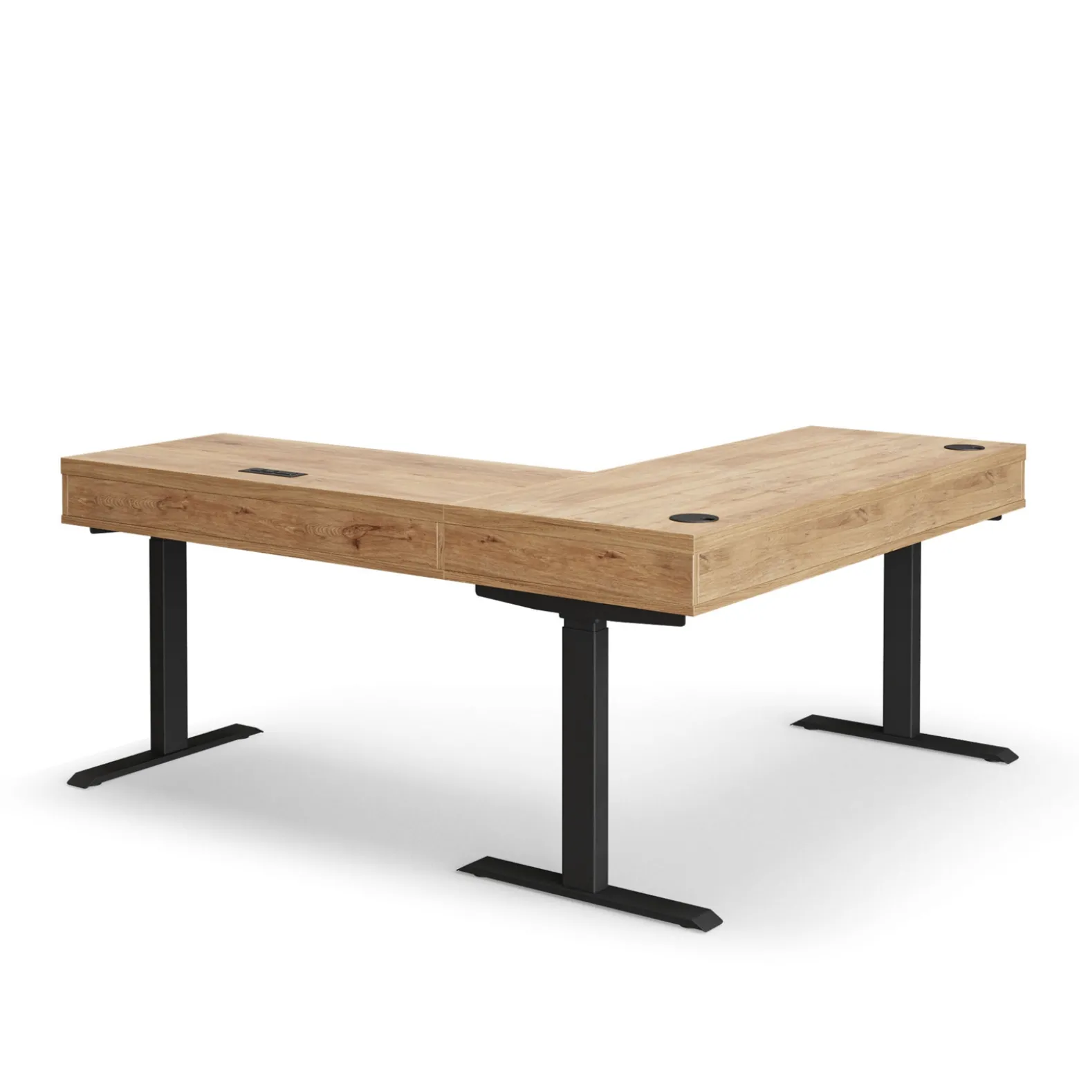 Trenton Adjustable-Height L-Desk w/ Right Return