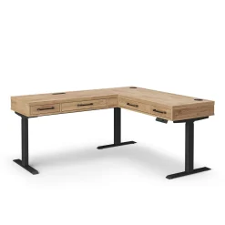 Trenton Adjustable-Height L-Desk w/ Left Return
