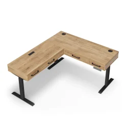 Trenton Adjustable-Height L-Desk w/ Left Return