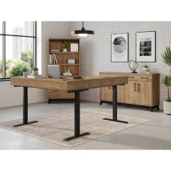 Trenton Adjustable-Height L-Desk w/ Left Return