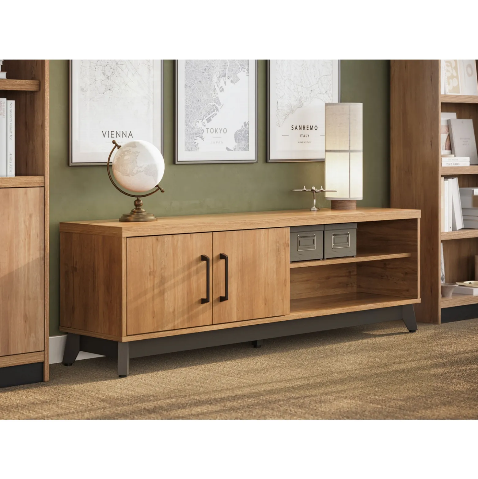 Trenton Low Credenza – 70"Wx16.75”D
