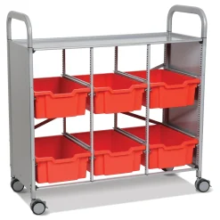 Triple Cart with 6 Trays - 6"D