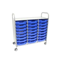 Triple Storage Cart with 24 Trays - 3"D