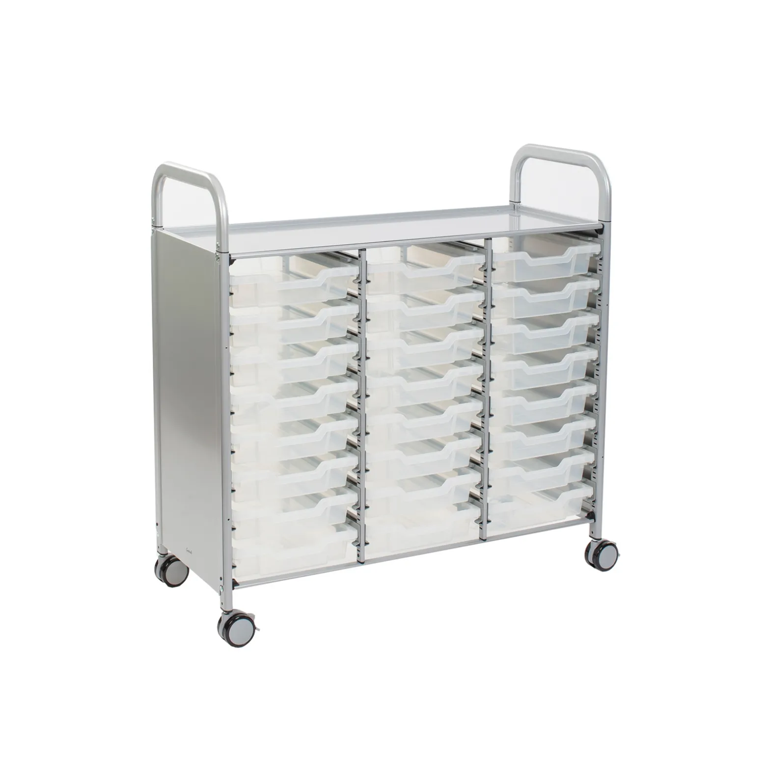 Triple Storage Cart with 24 Trays - 3"D