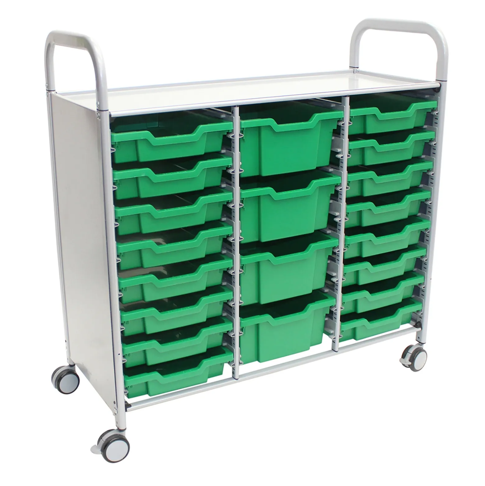 Triple Storage Cart with 20 Trays