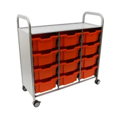 Triple Storage Cart with 12 Trays - 6