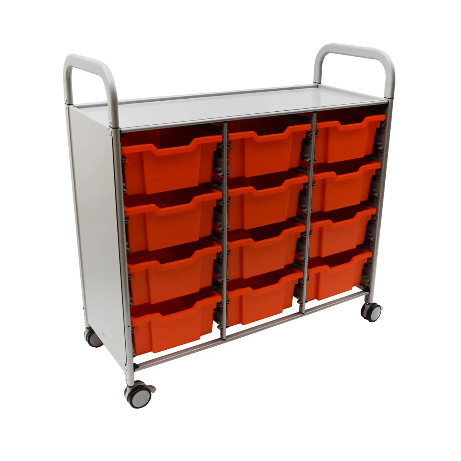 Triple Storage Cart with 12 Trays - 6"D