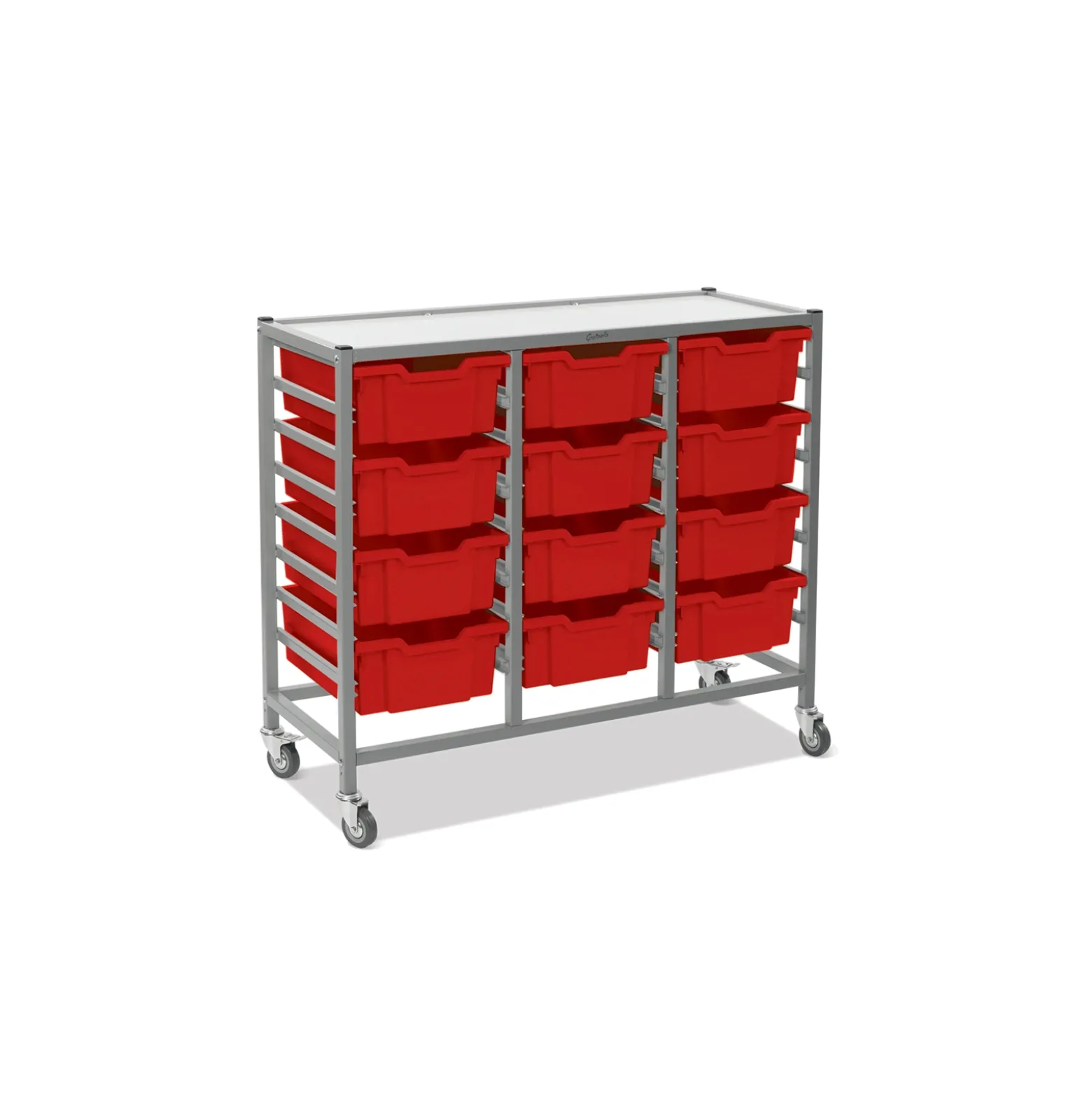 Triple Storage Cart with 12 Trays