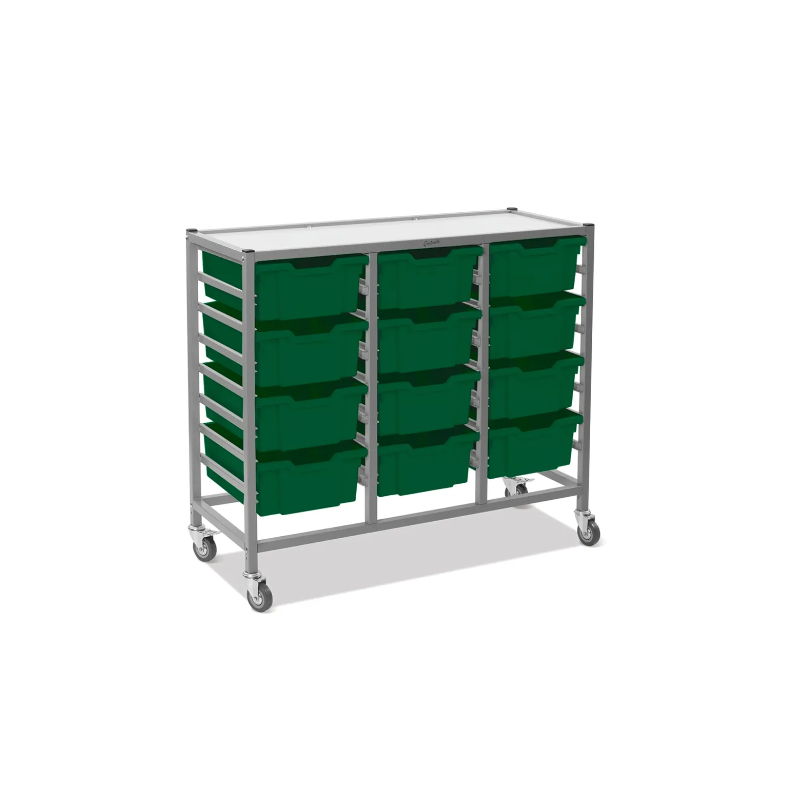 Triple Storage Cart with 12 Trays