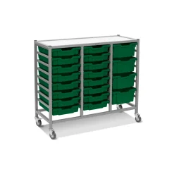 Triple Storage Cart with Trays