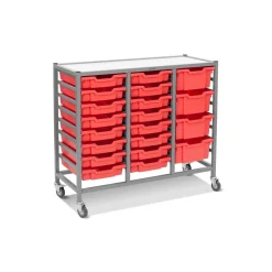 Triple Storage Cart with Trays