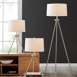 Tripod Floor & Table Lamps - Set of 3