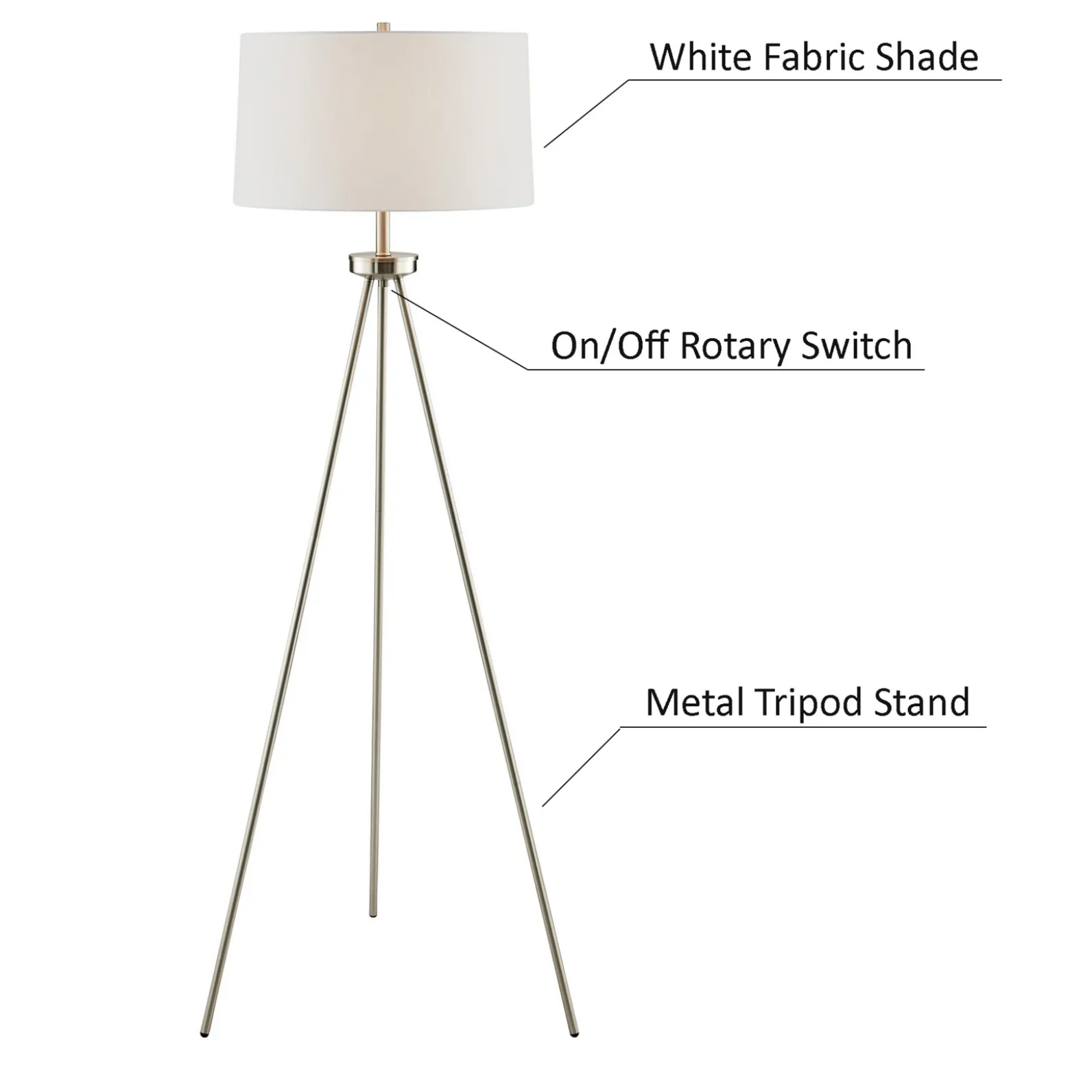 Tripod Floor & Table Lamps - Set of 3