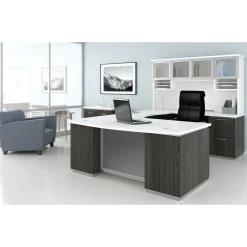 Tuxedo Bow Front Double Pedestal Executive Desk - 72"W x 42"D
