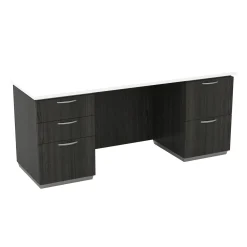Tuxedo Double-Pedestal Credenza Desk - 72"W x 24"D