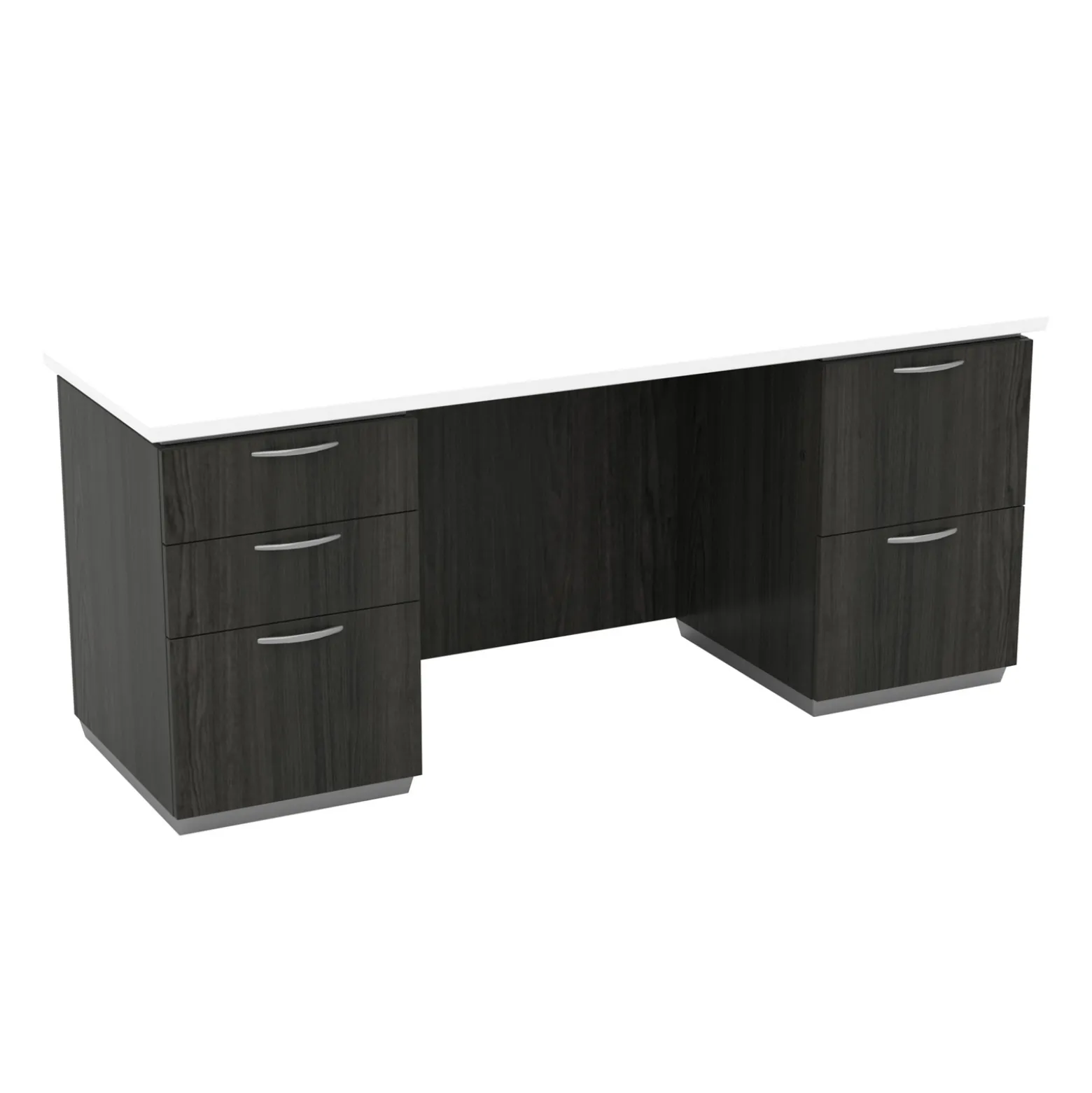 Tuxedo Double-Pedestal Credenza Desk - 72"W x 24"D