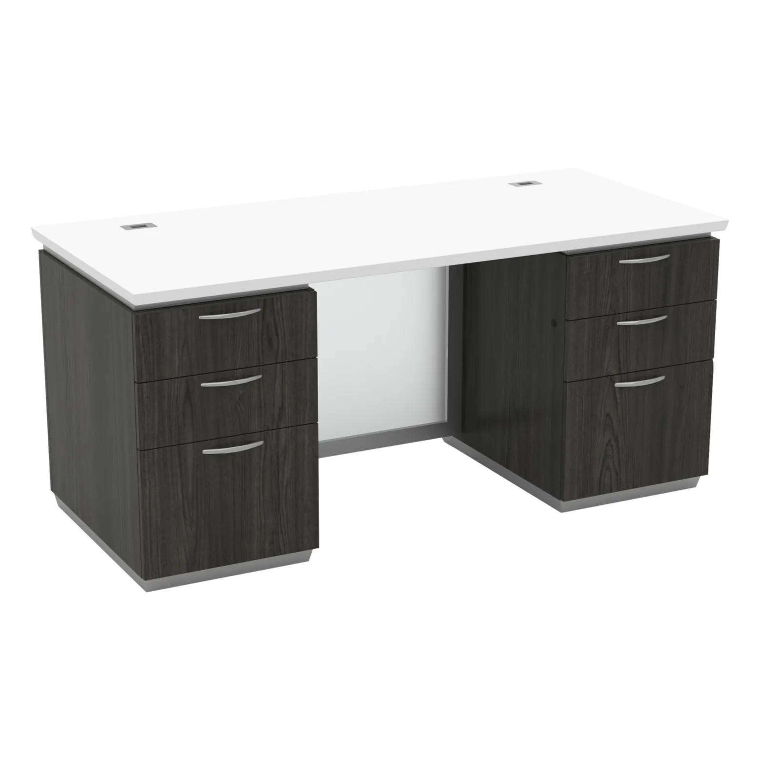 Tuxedo Double-Pedestal Executive Desk - 66"W x 30"D