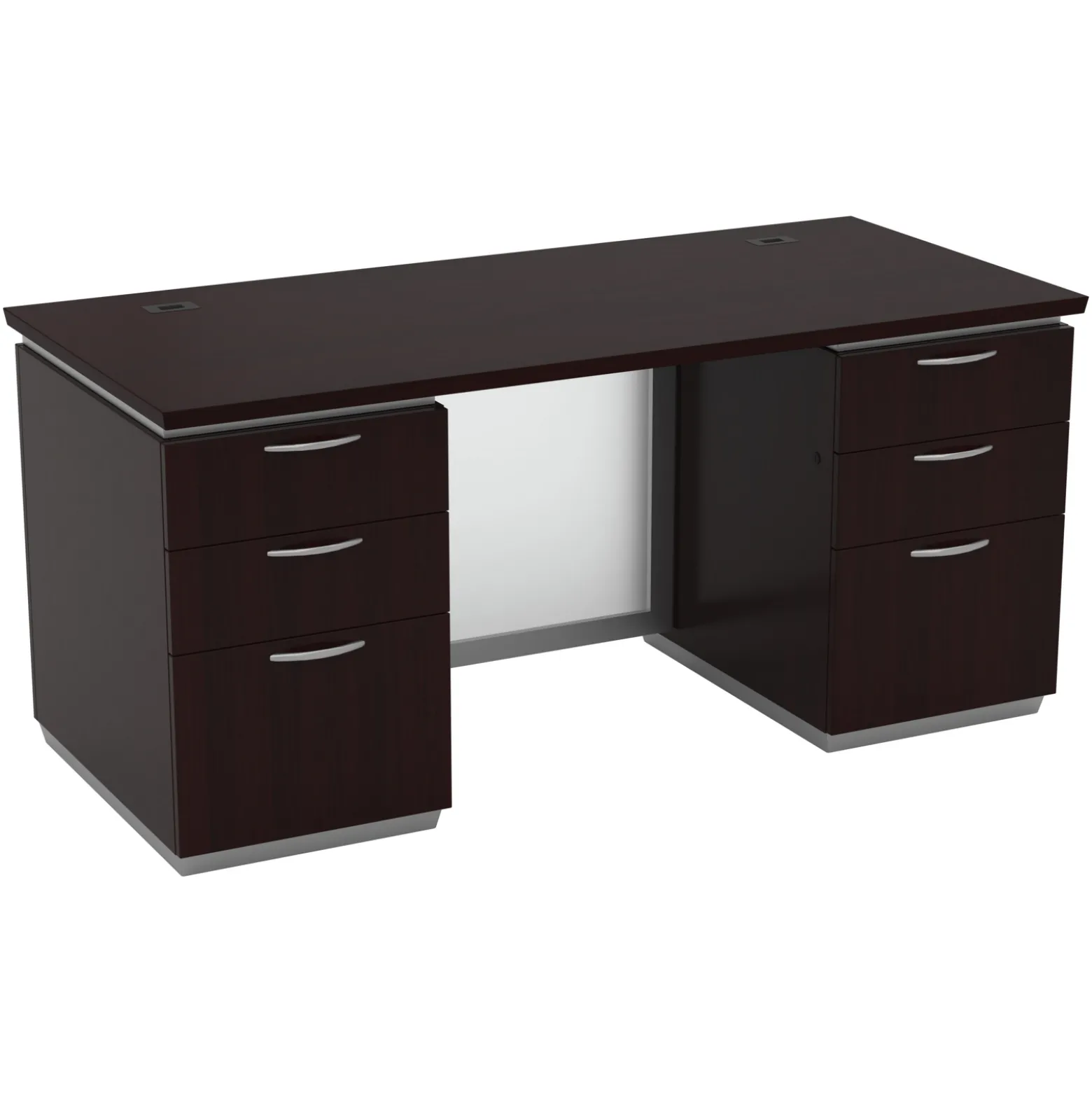 Tuxedo Double-Pedestal Executive Desk - 66"W x 30"D