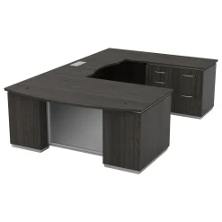 Tuxedo Four Pedestal U-Shape Desk with Right Bridge