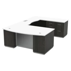Tuxedo Four Pedestal U-Shape Desk with Right Bridge