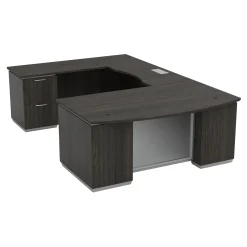 Tuxedo U-Shaped Desk with Left Bridge - 72"W x 114"D