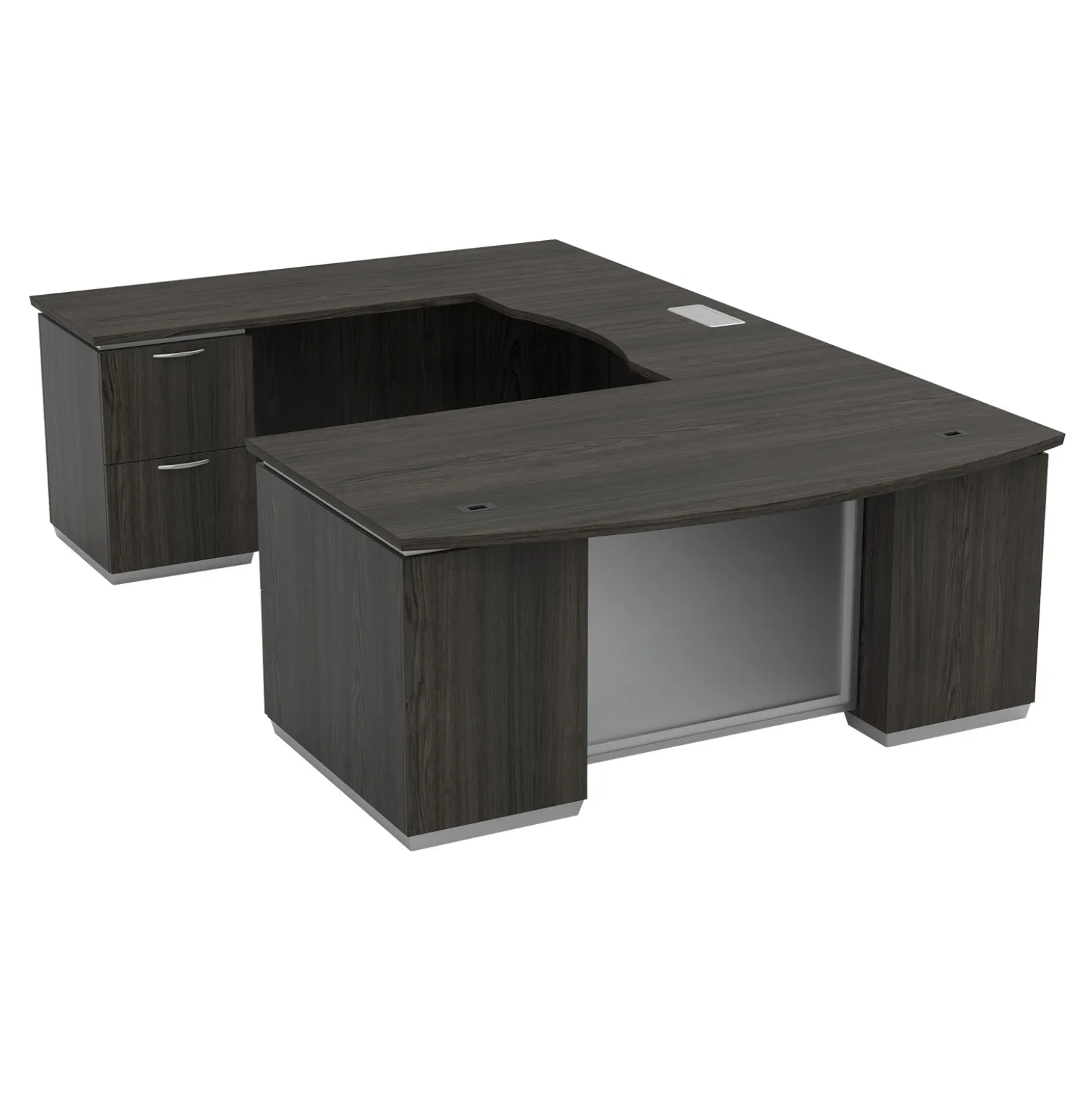 Tuxedo U-Shaped Desk with Left Bridge - 72"W x 114"D