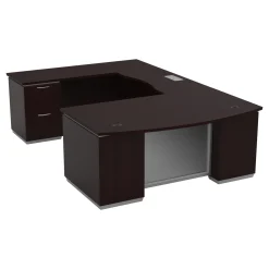 Tuxedo U-Shaped Desk with Left Bridge - 72"W x 114"D
