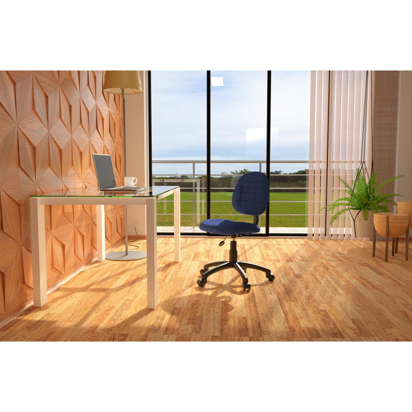 Tweed Fabric Armless Task Chair