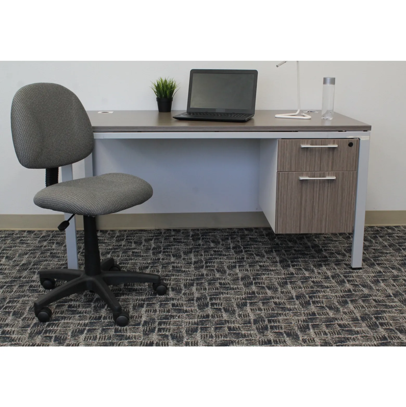 Tweed Fabric Armless Task Chair