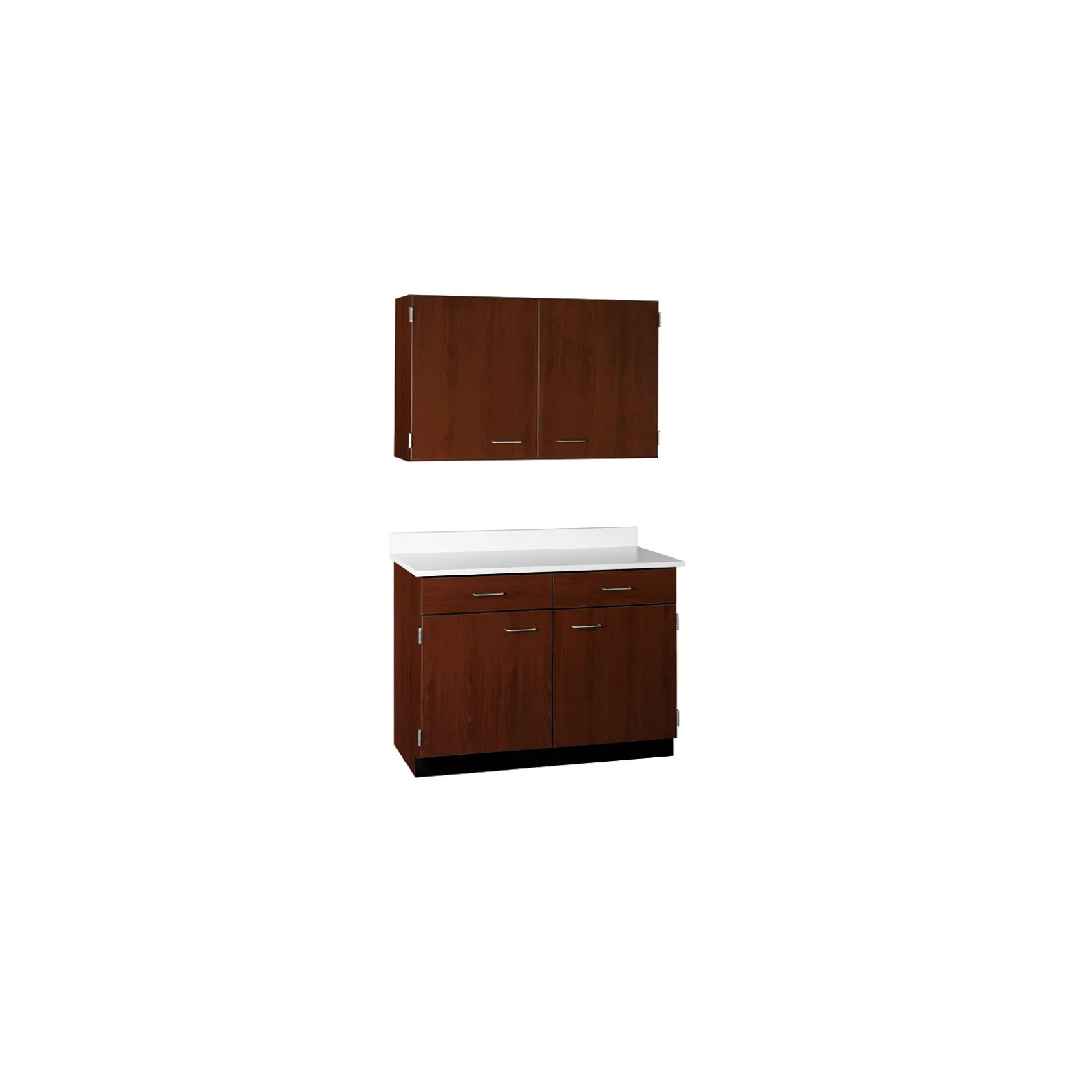 Two Drawer, Four Door Wall and Base Cabinet Set - 48"W