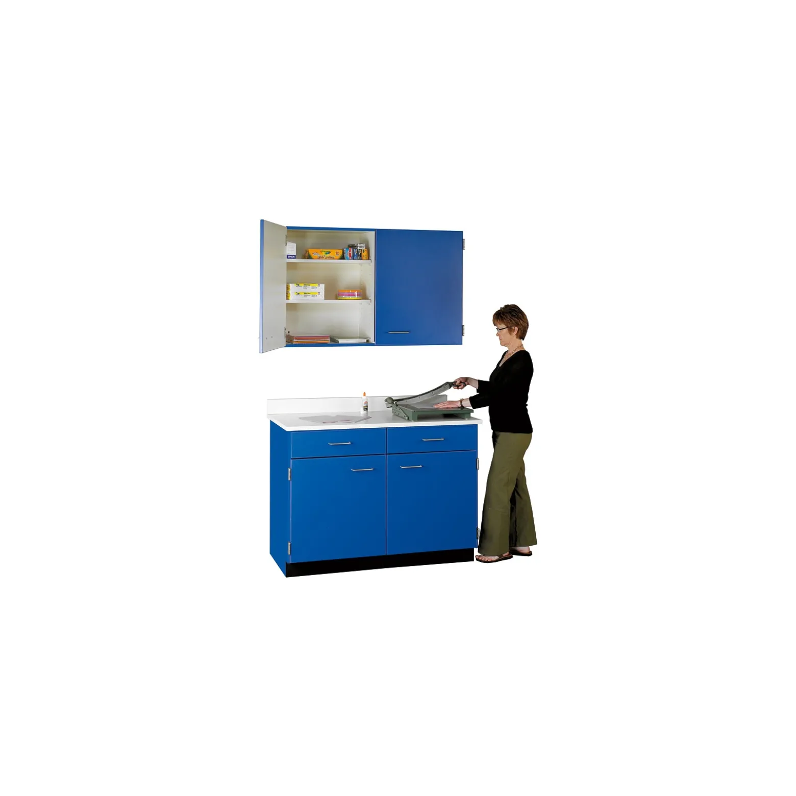 Two Drawer, Four Door Wall and Base Cabinet Set - 48"W