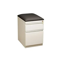 Two Drawer Mobile Pedestal with Cushion- 20"D