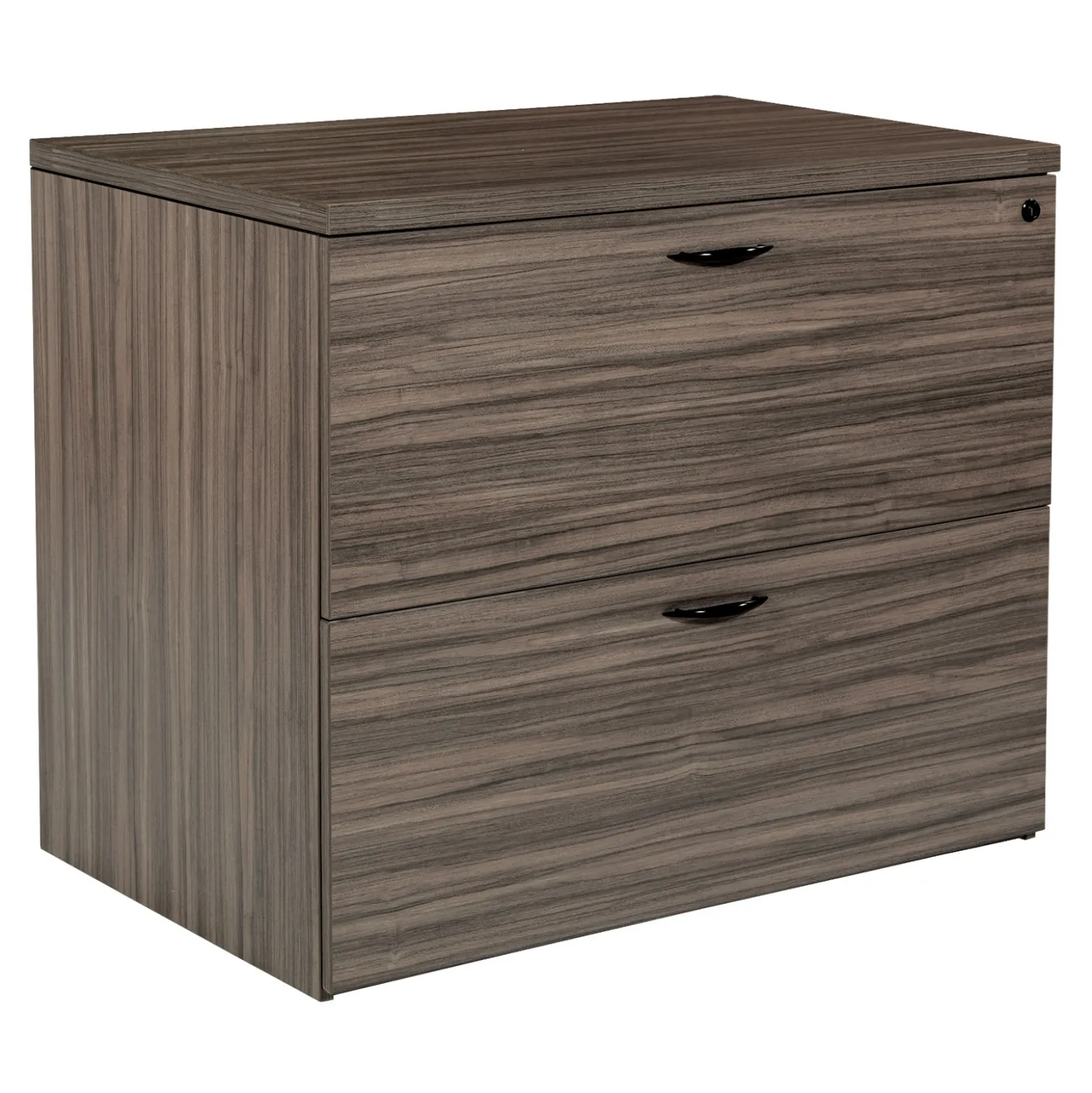 Two Drawer Wood Grain Laminate Lateral File