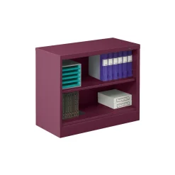 Two Shelf Steel Bookcase 30"H x 18"D