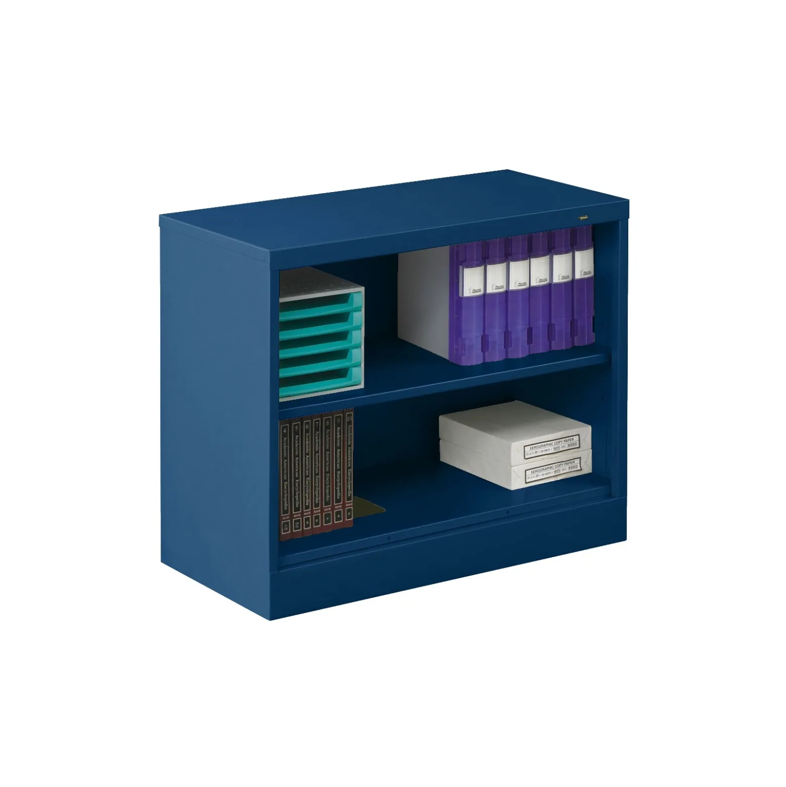 Two Shelf Steel Bookcase 30"H x 18"D