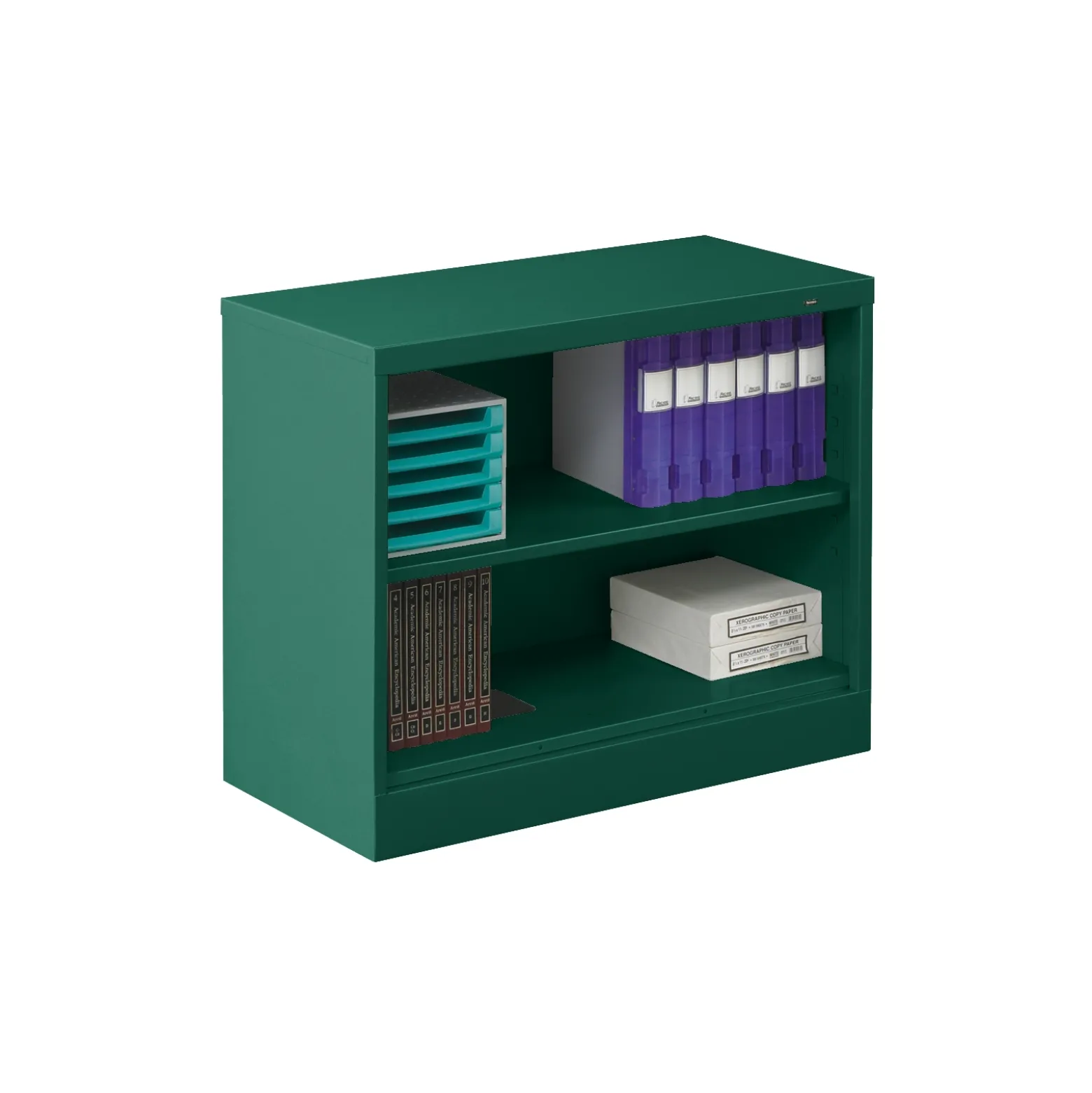 Two Shelf Steel Bookcase 30"H x 18"D