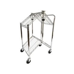 Two-Shelf Collapsible Wire Utility Cart