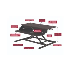 Two-Tier Pneumatic Standing Desk Converter