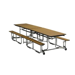 Uniframe Cafeteria Table with Bench Seating - 10'