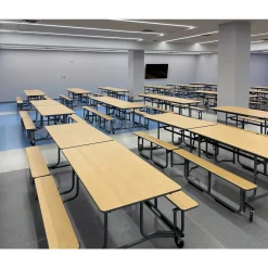 Uniframe Cafeteria Table with Bench Seating - 10'