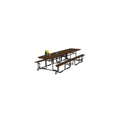 Uniframe Cafeteria Table with Bench Seating - 8'