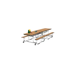 Uniframe Cafeteria Table with Bench Seating - 12'