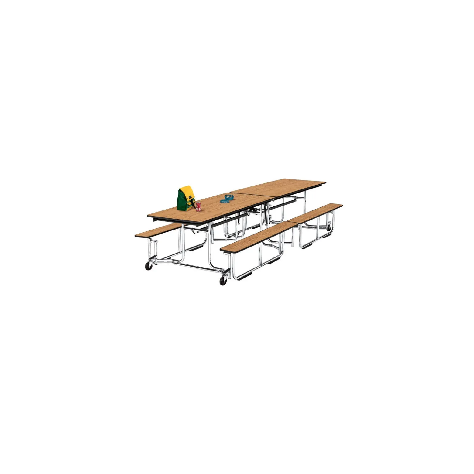 Uniframe Cafeteria Table with Bench Seating - 12'
